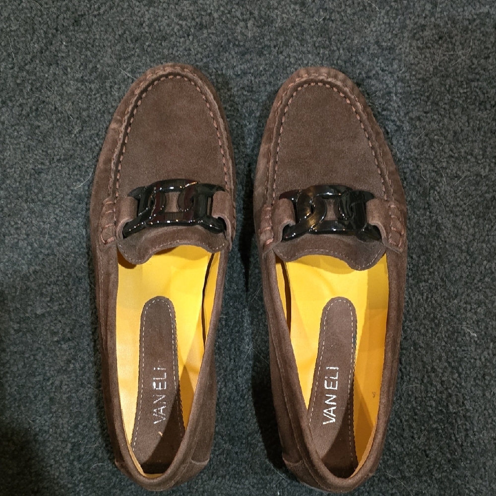 Vaneli Men's Dark Brown Suede Loafers